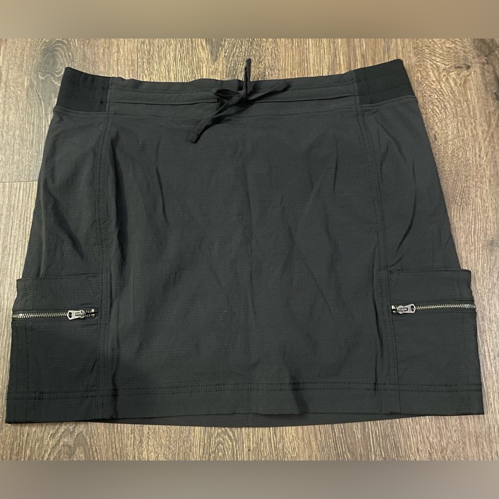 Athleta Charcoal Skort with Zipper Accents